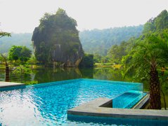 马来西亚淡文喜云轩酒店亚克力透明无边界泳池